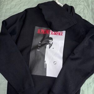 Black Scarface Graphic Hoodie featuring Al Pacino